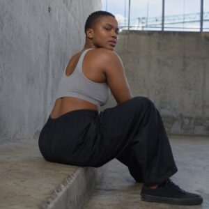 Latimer scoop neck bralette — Support Layers by WFXC. worn by a model.