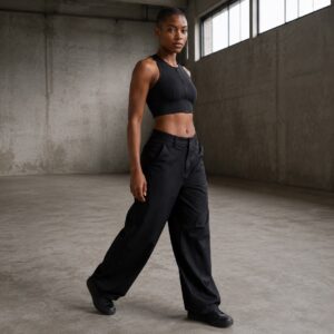 Waterside zip front sports bra — Support Layers by WFXC. worn by a model.