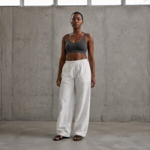 Beechwood scoop neck bralette — Support Layers by WFXC. worn by a model.