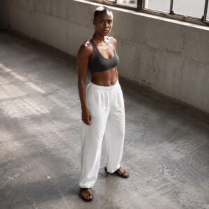 Hivings scoop neck bralette — Support Layers by WFXC. worn by a model.