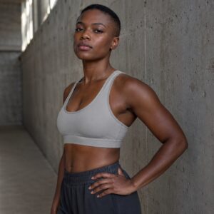Chartridge scoop neck bralette — Support Layers by WFXC. worn by a model.