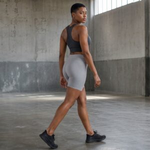 Hawthorn longline sports bra — Support Layers by WFXC. worn by a model.