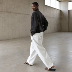 Bellingdon relaxed crew sweatshirt — Sweatshirts by WFXC. worn by a model.
