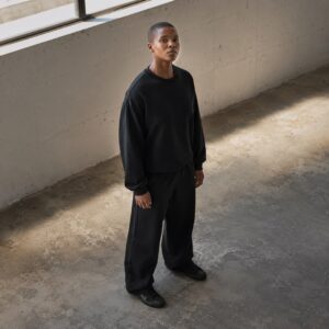 Ley Hill relaxed crew sweatshirt — Sweatshirts by WFXC. worn by a model.