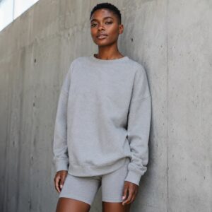 Codmore oversized crew sweatshirt — Sweatshirts by WFXC. worn by a model.