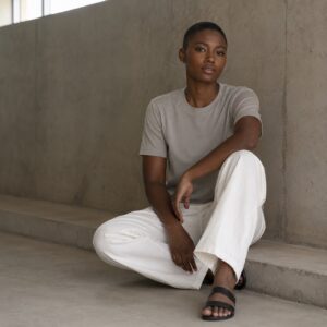 Bellingdon crew neck tee — Jersey Tees by WFXC. worn by a model.
