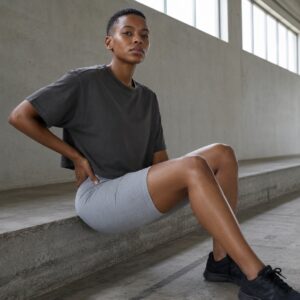 Beechwood boxy crop tee — Jersey Tees by WFXC. worn by a model.