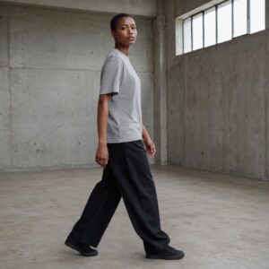 Whitethorn crew neck tee — Jersey Tees by WFXC. worn by a model.