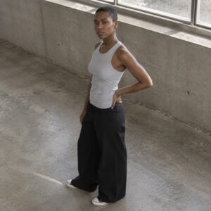 Coldharbour racer back vest — Vests & Tanks by WFXC. worn by a model.