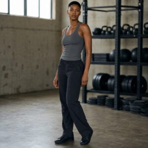 Codmore ribbed tank — Vests & Tanks by WFXC. worn by a model.