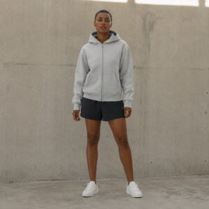 Waterside full zip hoodie — Zip Tops by WFXC. worn by a model.